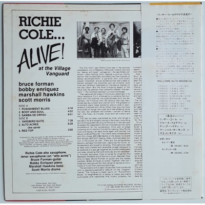 Cole, Richie - LP - JAP - ALive!