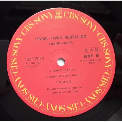 Zappa, Frank - 2 LP - JAP - Tinsel Town Rebellion - PROMO