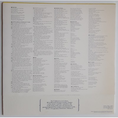 Presley, Elvis - LP - JAP - A Legendary Performer Vol. 3 - Picture
