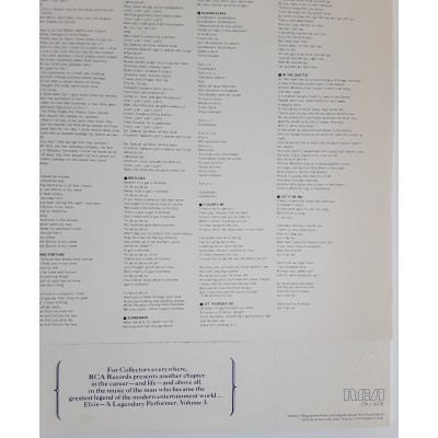 Presley, Elvis - LP - JAP - A Legendary Performer Vol. 3 - Picture