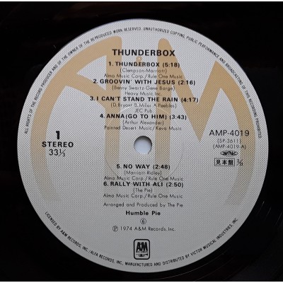 Humble Pie - LP - JAP - Thunderbox - PROMO