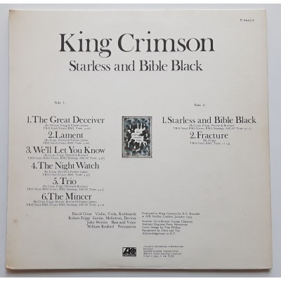 King Crimson - LP - JAP - Starless and Bible Black