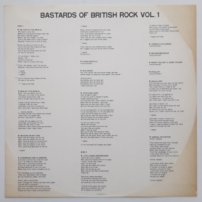 V/ Artist - LP - JAP - Bastards of Britisch Rock Vol.1 - WHITE LABEL PROMO