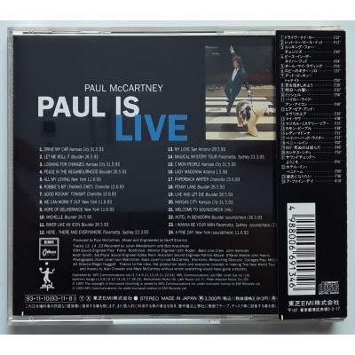 McCartney, Paul - CD - JAP - Paul Is Live