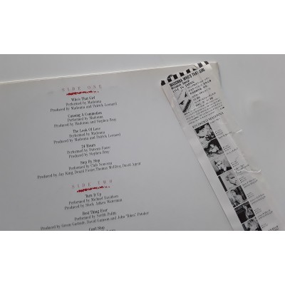 Madonna - LP - JAP - Who`s That Girl - PROMO + Sheet