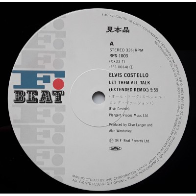 Costello, Elvis - 12" JAP - Let Them All Talk - PROMO