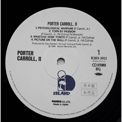 Carroll Jr. Porter - LP - JAP - Porter Carroll II - PROMO