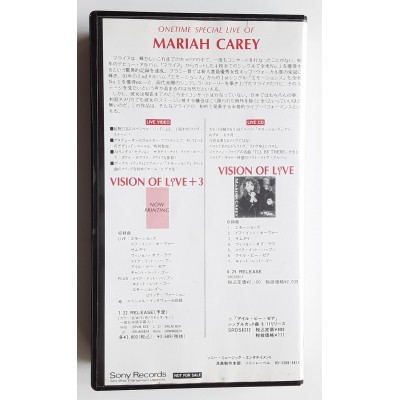 Carey, Mariah - Video VHS - JAP - Vision of Live + 3 - PROMO ONLY