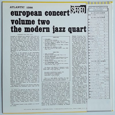 The Modern Jazz Quartet - LP - JAP - European Concert 2