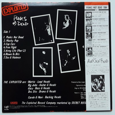 Exploited, The - LP - JAP - Punks Not Dead + Poster