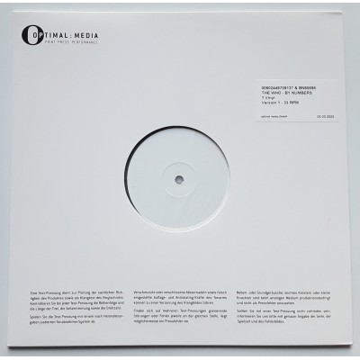 Who, The - LP - Worldwide - By Numbers - WHITE LABEL -...