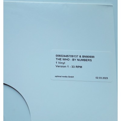 Who, The - LP - Worldwide - By Numbers - WHITE LABEL - Test Pressing - Half Speed Mastering