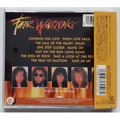 Warning - CD - JAP - Fair Warning