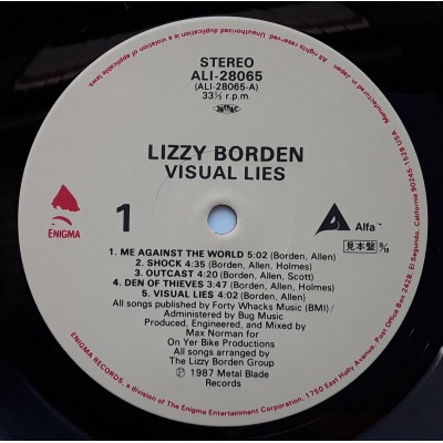 Lizzy Borden - LP - JAP - Visual Lies - PROMO