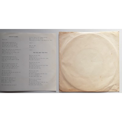 Beatles - John Lennon- Plastic ONO Band - 7" JAP - Instant Karma - WHIT ELABEL PROMO