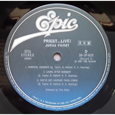 Judas Priest - 2 LP - JAP - Priest...Live - PROMO