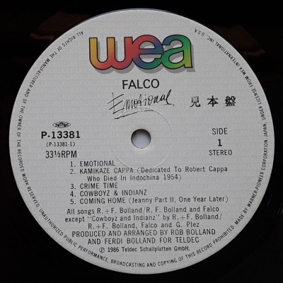 Falco - LP - JAP - Emotional + PROMO SHEET