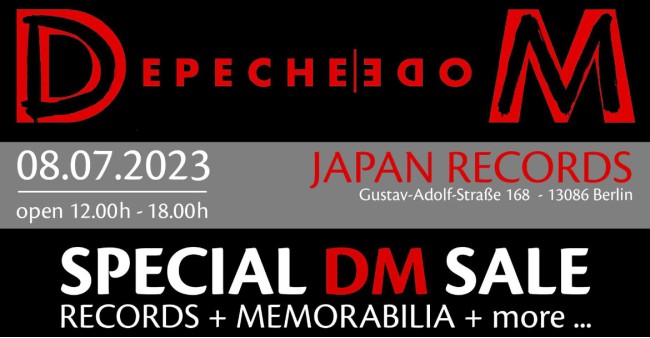 Huge Depeche Mode merchandise and record sale on July 8, 2023